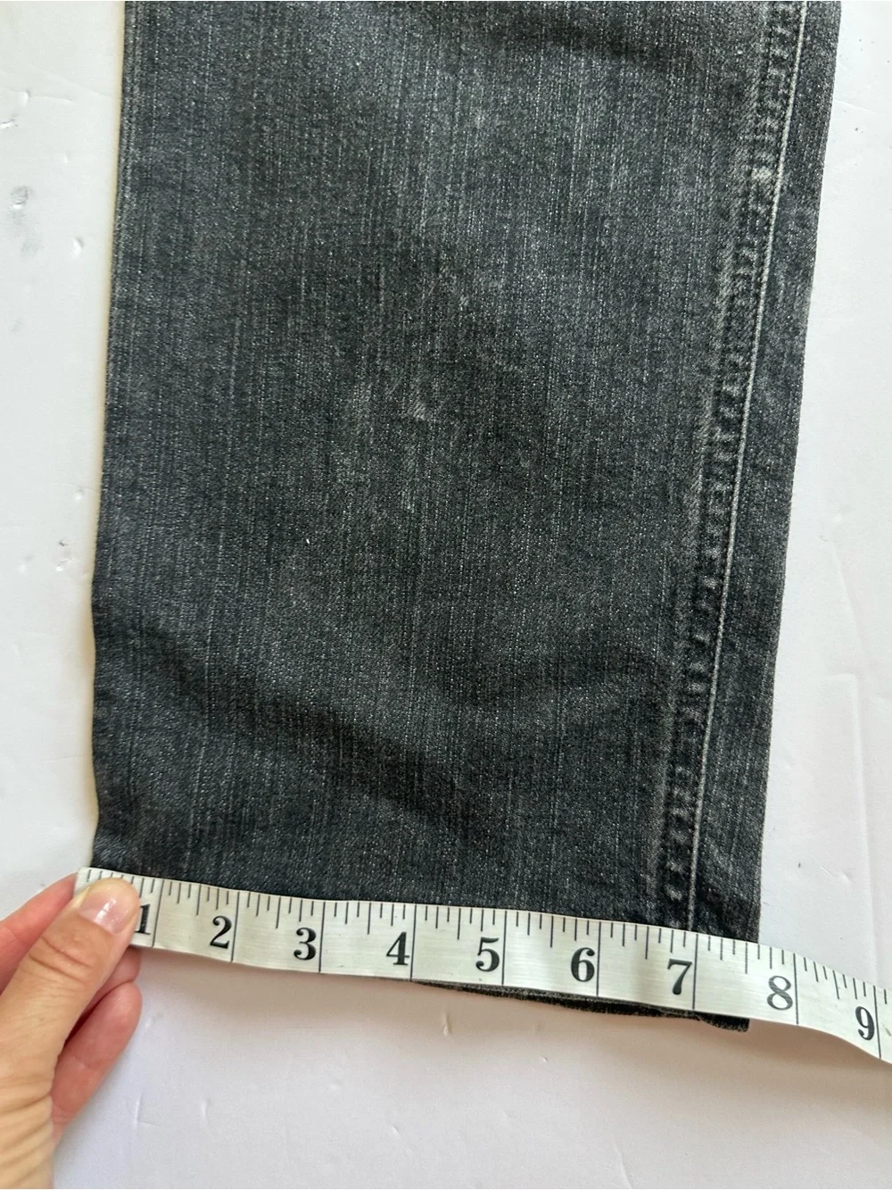 DIESEL Men’s Gray/Black Heeven Button Fly Distressed Denim Jeans- Size 33x34